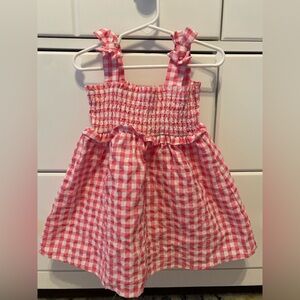 Counting Daisies Pink and White Gingham Sundress / Size 2T / VGUC